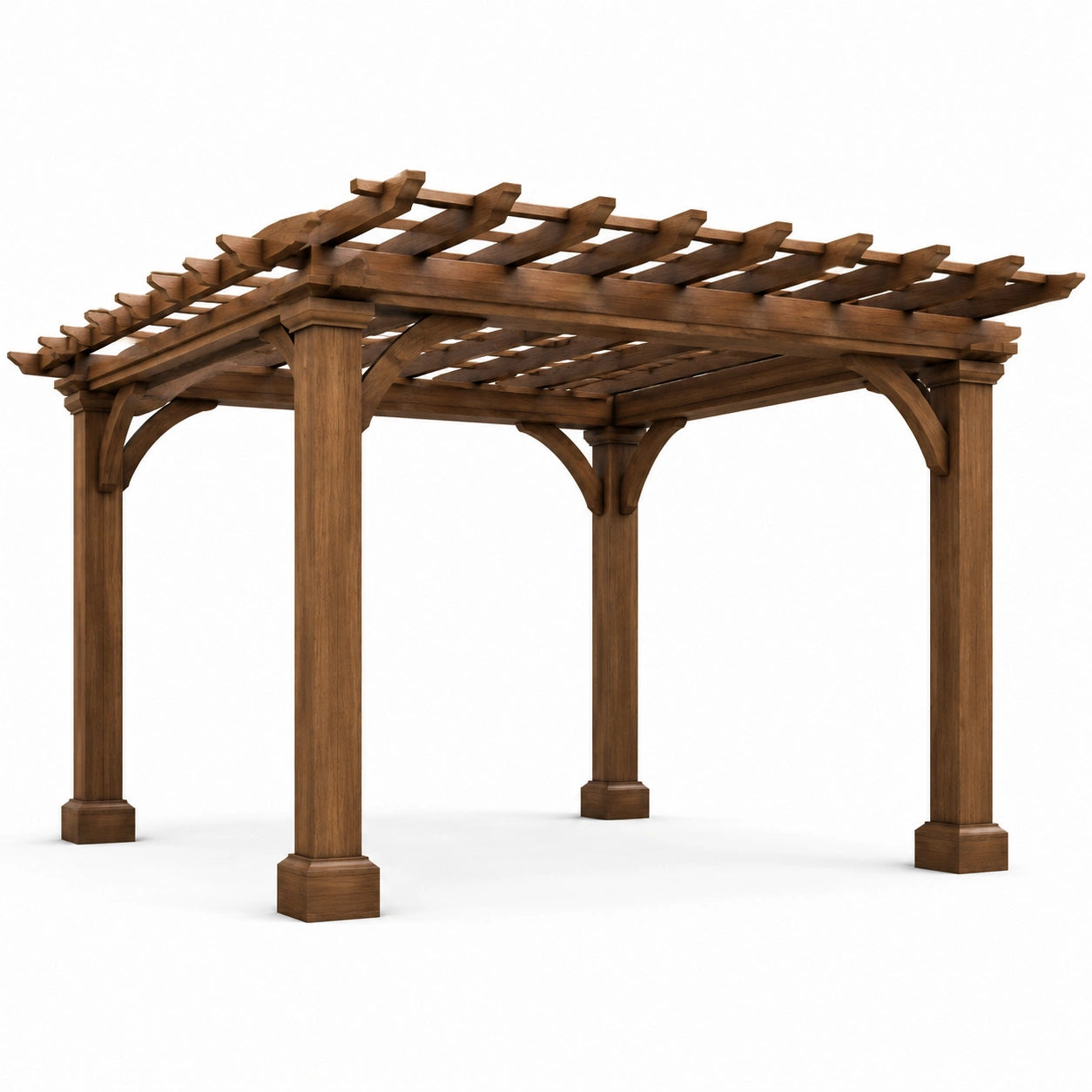Pergola de Jardin en Bois d'Acacia Marron 300x300x240 cm