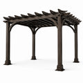 Pergola en bois massif brun foncé 300x300x250 cm