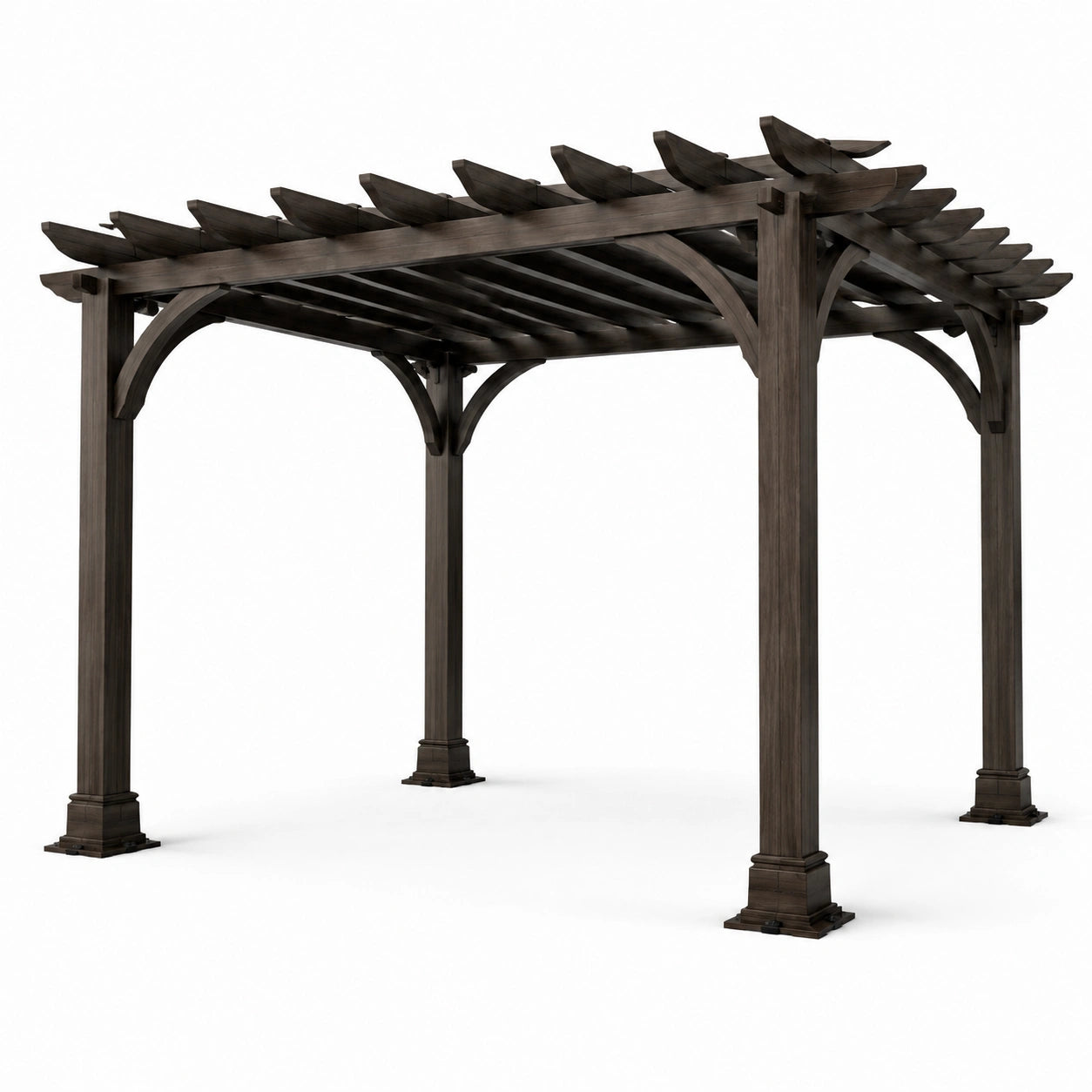 Pergola en bois massif brun foncé 300x300x250 cm