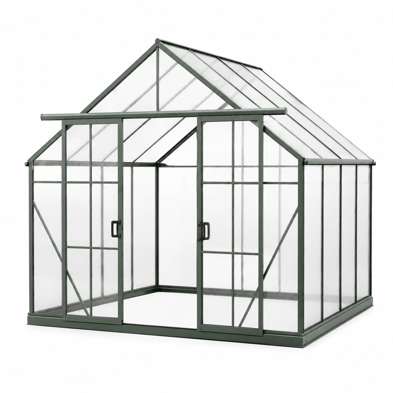 Serre de jardin en aluminium et polycarbonate 4 mm vert foncé