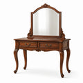 Coiffeuse en bois avec miroir et tiroirs 110x45x135cm